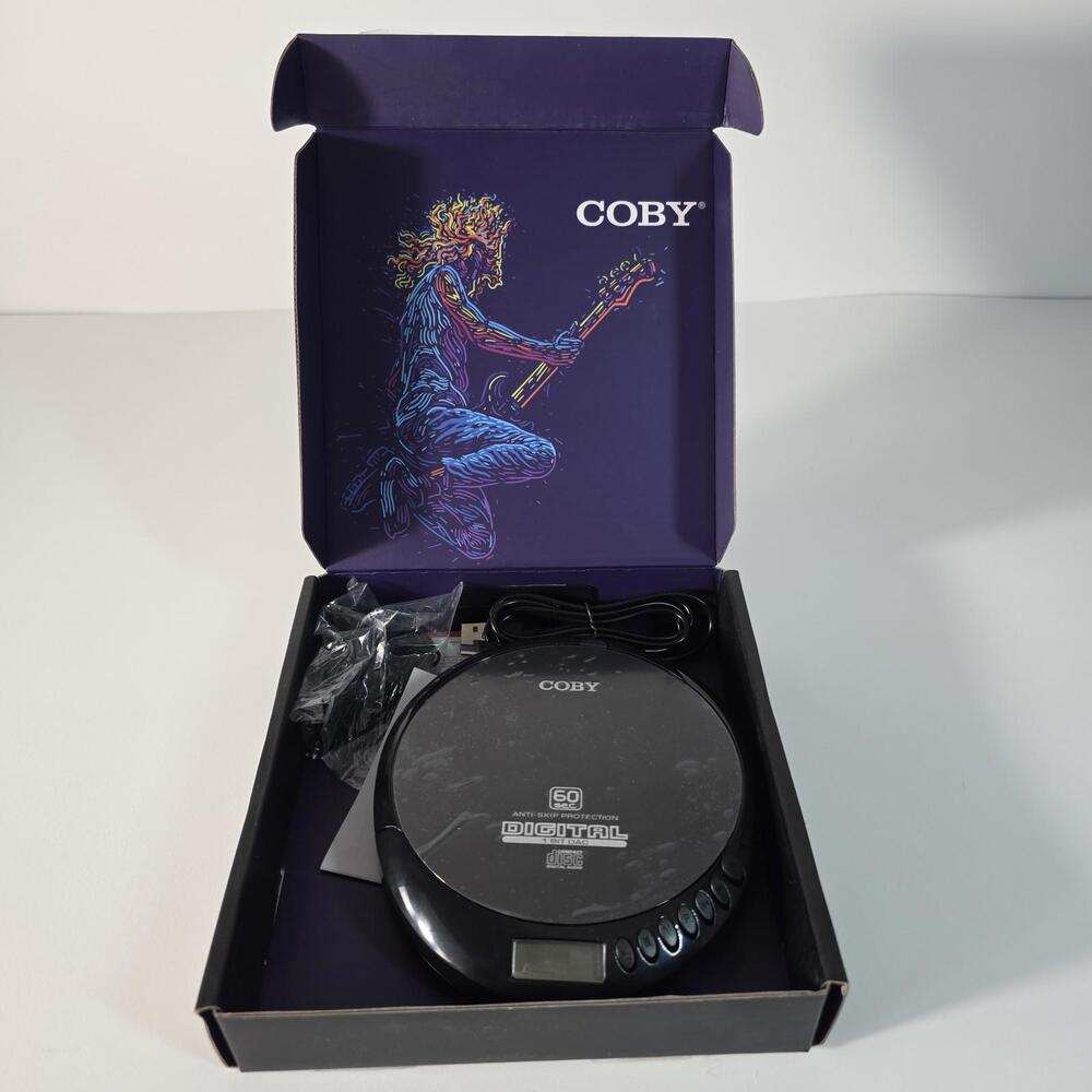 Coby Bluetooth CD Player Portable, FM, AUX, MP3 Anti-Skip Compact Discman